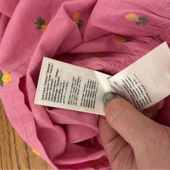 Farm Rio medium pink pineapple puff sleeve dress - Picture 2 of 5